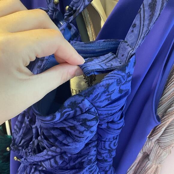 The Jetset Diaries Sea Goddess Blue Cutout Front Slit Maxi Dress Size XS - Picture 11 of 11